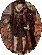 Nicholas Hilliard Portrat des Sir Christopher Hatton oil on canvas